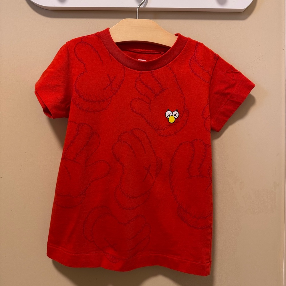 Red Kaws X Uniqlo T-Shirt